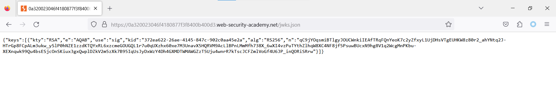 Сервер оставил публичные ключи в директории /jwks.json