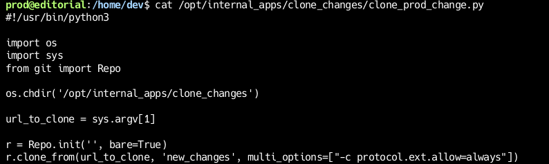 Содержимое файла clone_prod_change.py Содержимое файла clone_prod_change.py