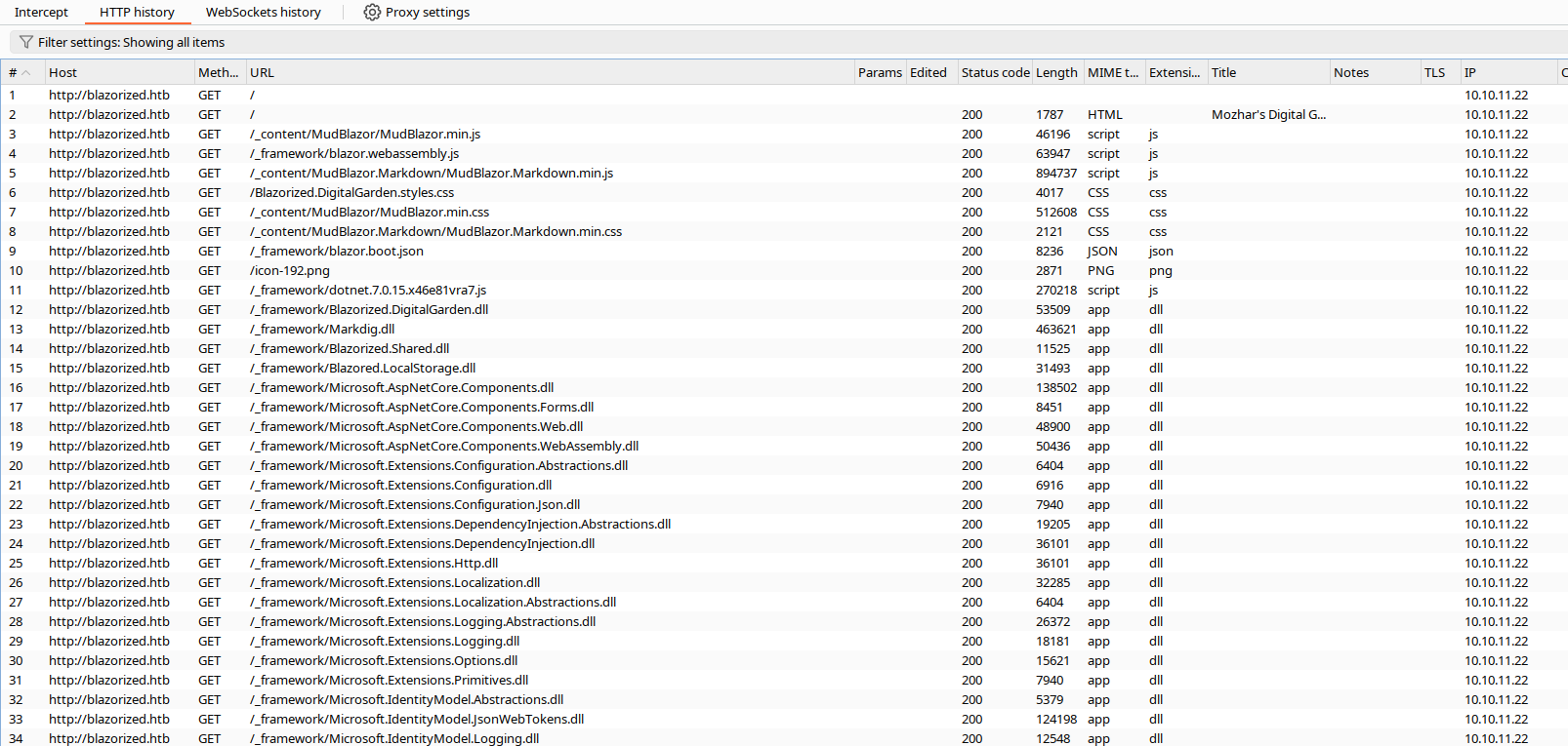 Burp History Burp History