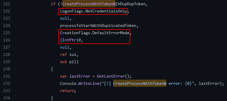 Запуск CreateProcessWithTokenW в tokenduplicator Запуск CreateProcessWithTokenW в tokenduplicator