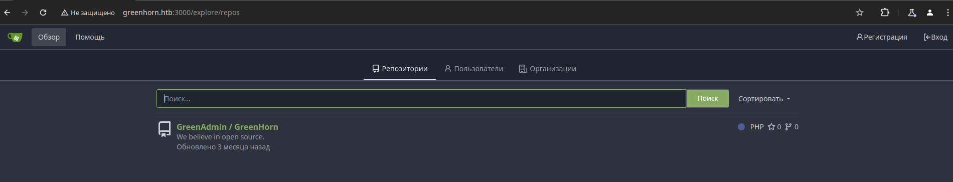 Доступные репозитории в Gitea Доступные репозитории в Gitea