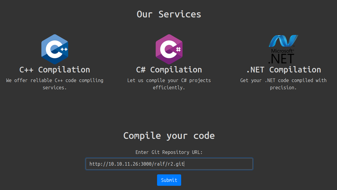 Страница сайта Compiled Страница сайта Compiled