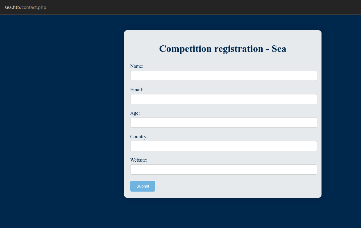 Содержимое страницы contact.php